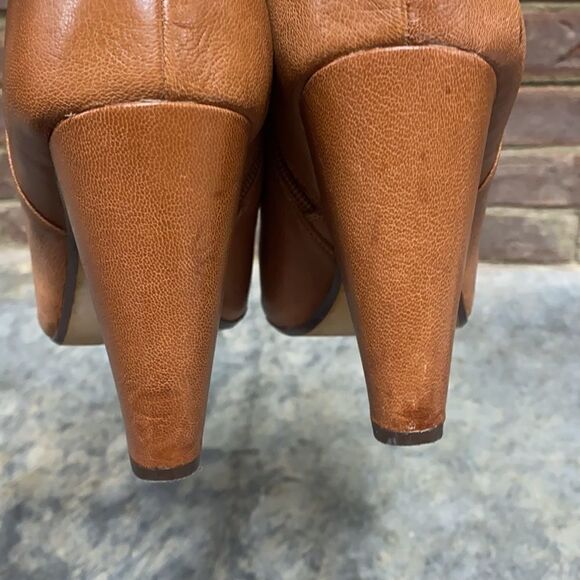 Banana Republic Delilah Tan Open Toe Ankle Bootie Size 8.5 - Picture 6 of 15